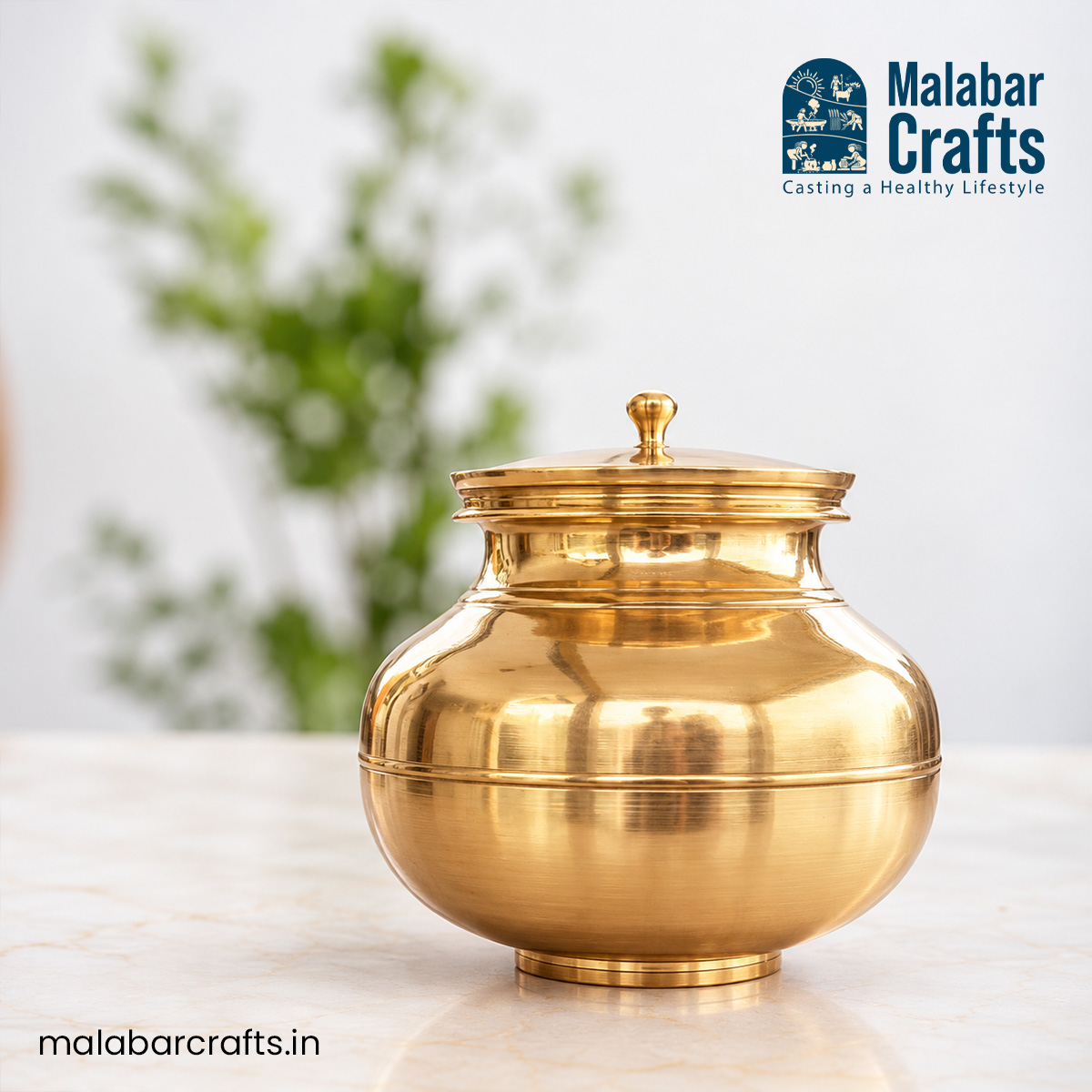 BRONZE HANDI WITH LID